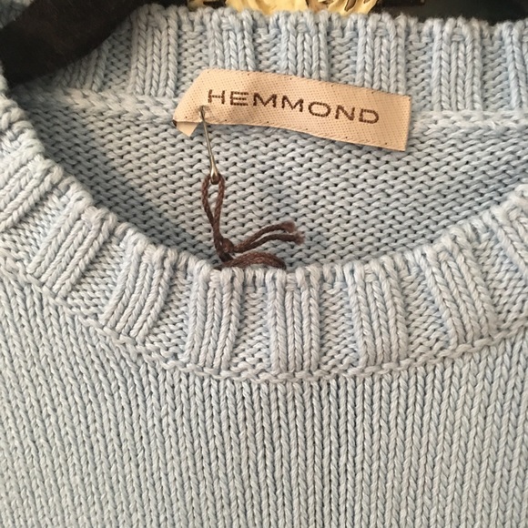 Hemmond Ice Blue Sleeveless Knit Sweater Size EU 48 - Picture 8 of 11